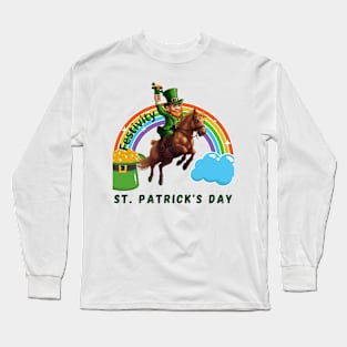 Shamrockin' & Rollin': A Lively St. Patrick's Day Festivity Long Sleeve T-Shirt